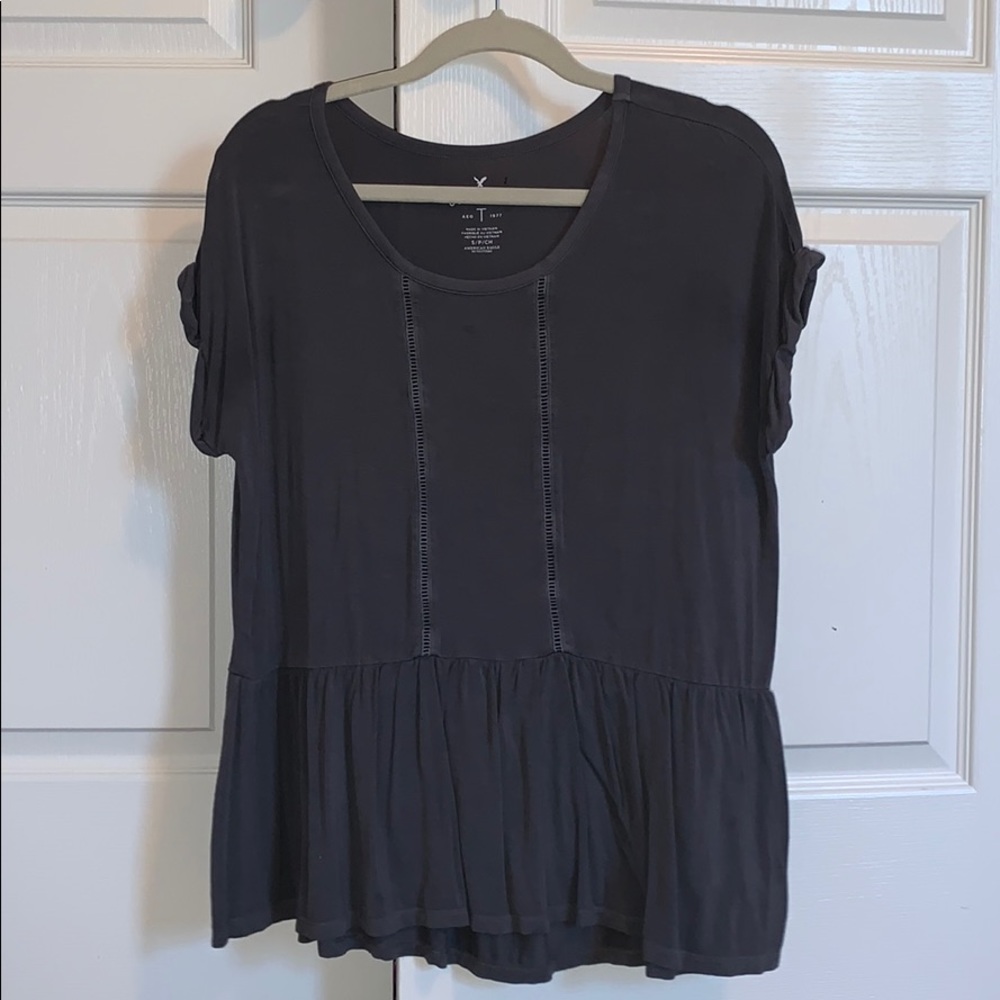 American Eagle Soft & Sexy top charcoal grey Small